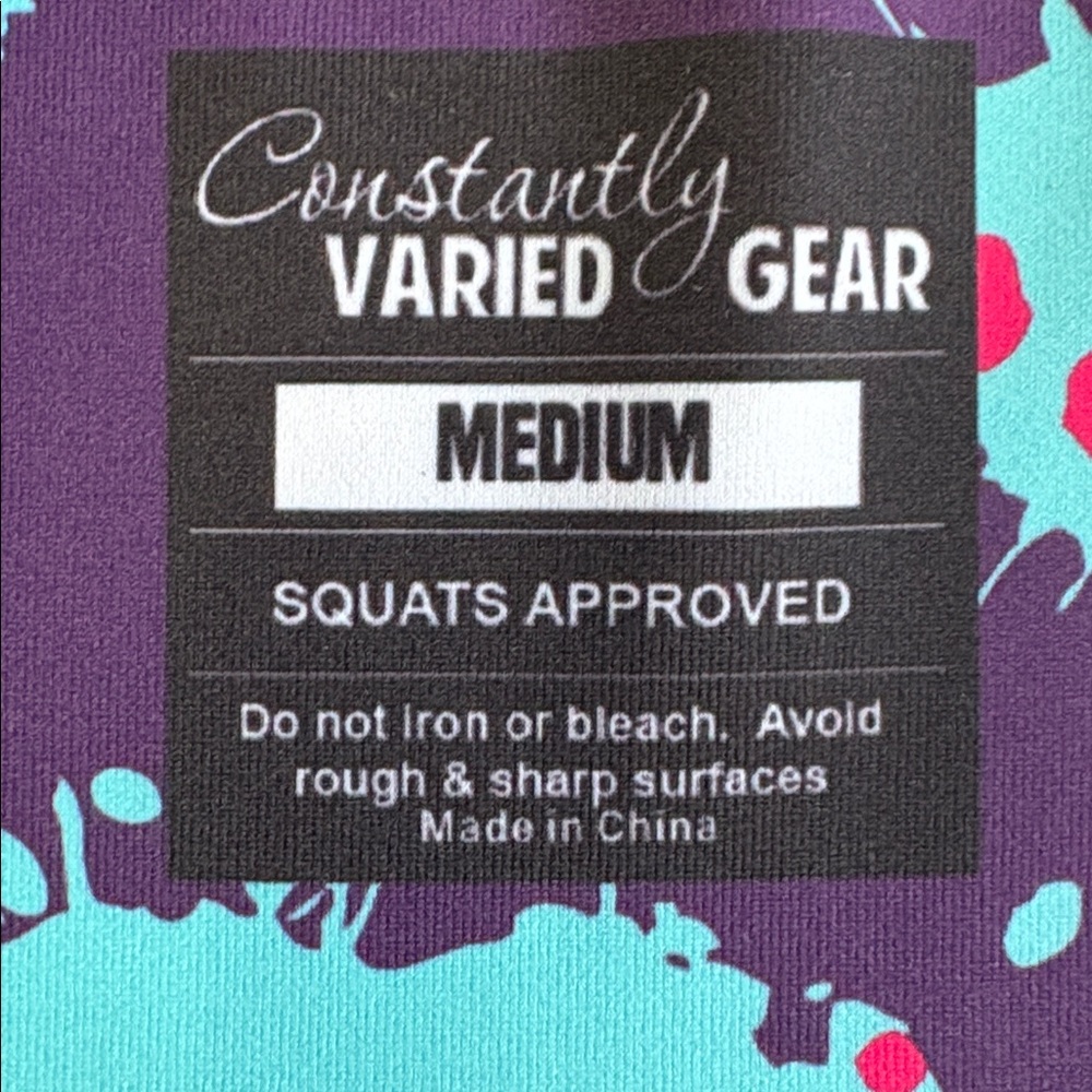 Constantly Varied Gear (CVG) Purple Paint Splatter Shorts 5” - Picture 4 of 6